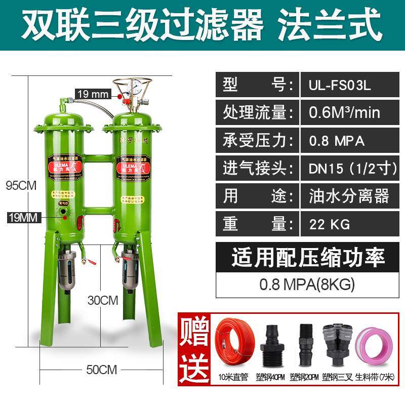 新款气泵空压机过滤器除水净化器压缩空气油水分离器喷漆干