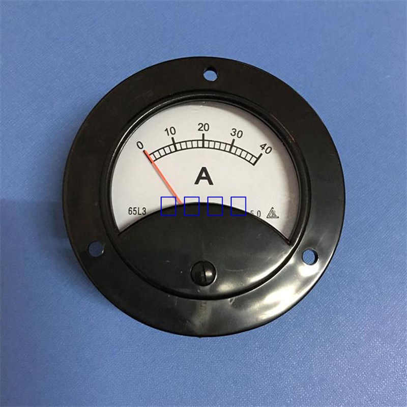 65L3电流表20A50A直流电流表65T3表开孔尺寸65MM充电机逆变器表头