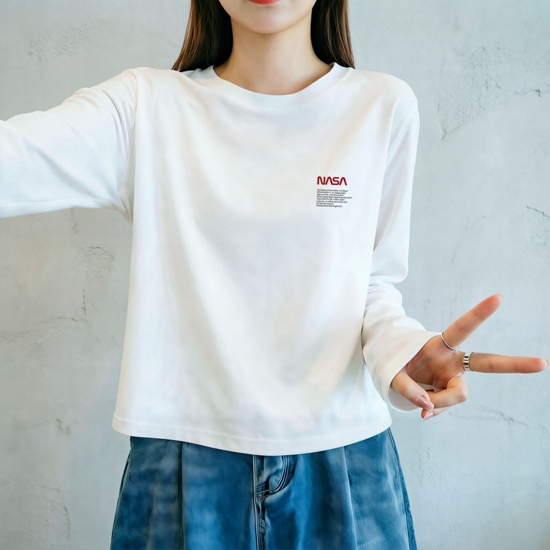 重磅纯棉宽松基础内搭打底衫女2026春秋季白色t 恤长袖正肩上衣