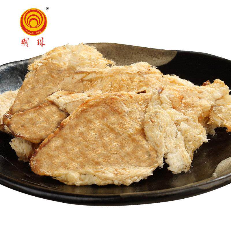 明珠舟山特产海鲜原味袋装烤鱼片海鲜即食休闲 零食熟鱼片10g*10