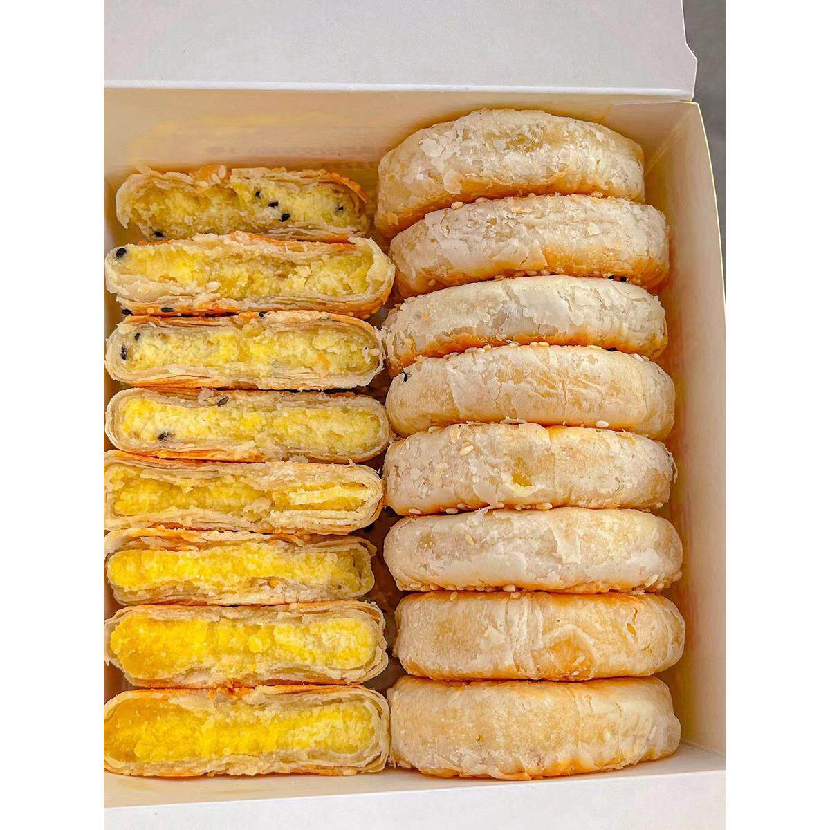 纯零食正老式宗板栗饼 香酥绿豆酥饼旗舰店矮厦门子馅饼手工糕点