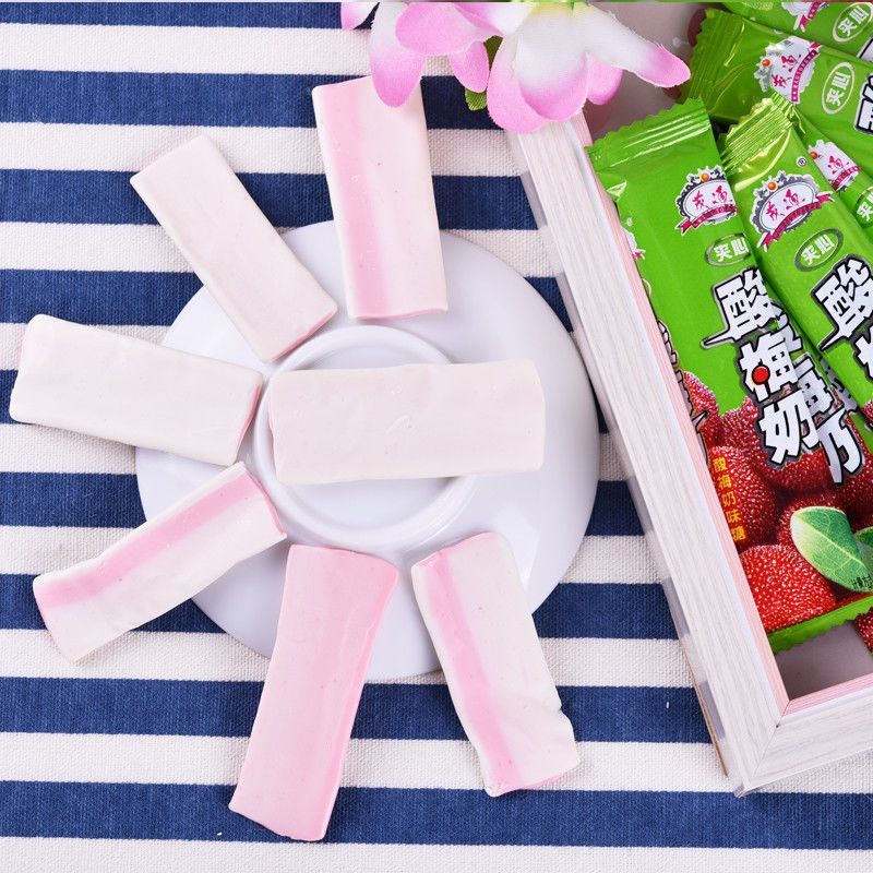 酸梅奶味糖280g/袋 夹心酸奶糖软糖儿时糖果酸甜可口休闲零食