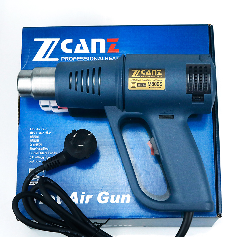 卓能热风枪汽车贴膜烤枪调温烘枪吹线头工业吹风机热缩管塑料焊枪