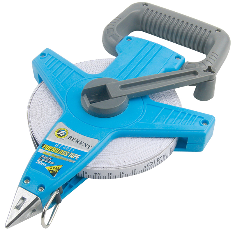 百锐 纤维尺软尺布尺米尺钢卷尺皮尺30米50米100米纤维尺插地尺子