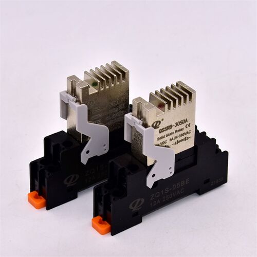 薄型新款QSSRB-605DD直流控制固态继电器GK交流305DA常开导轨底座