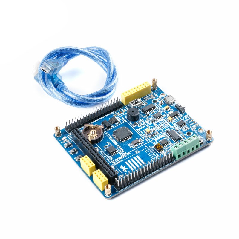 STC单晶片开发板 STC8A8K64S4A12 64  51单晶片学习板 焊好排针