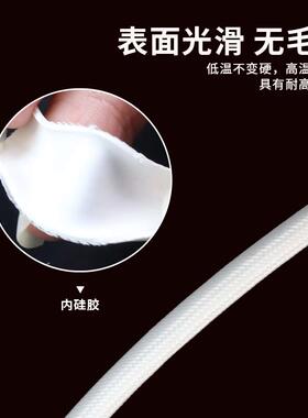 7000V硅橡胶玻璃纤维管高温双层套管内胶外纤管阻燃管高温防火管