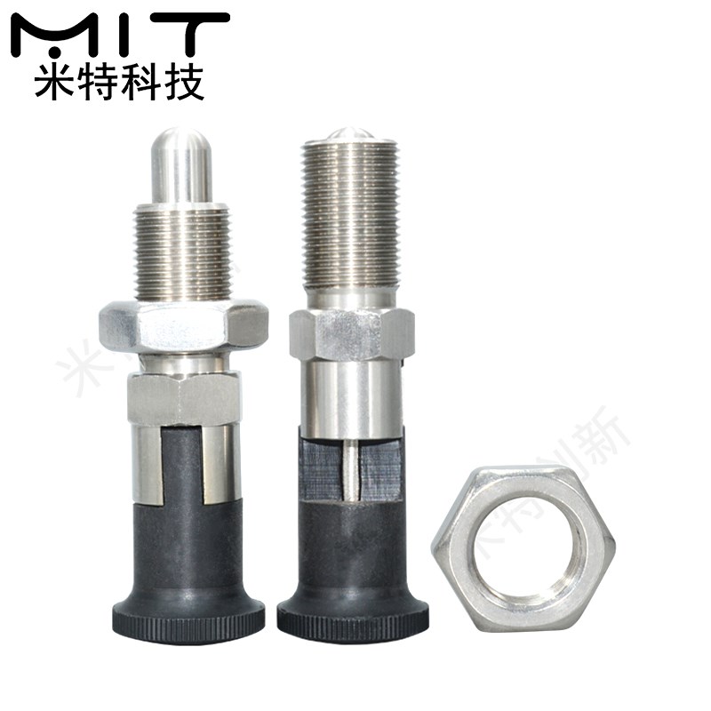 GN817安全分度销自锁旋钮柱塞弹簧销快卸销M24-2不锈钢定位销T435