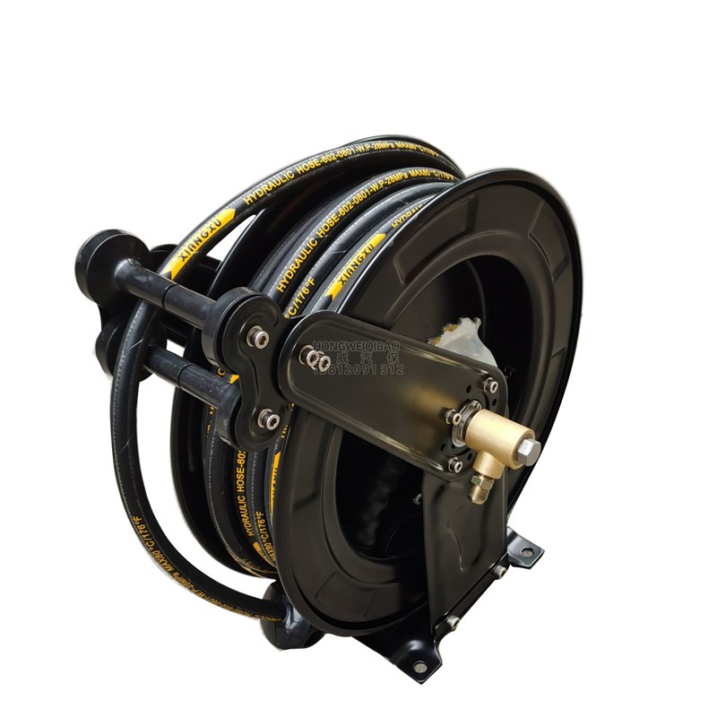 高压清洗机管卷盘自动10-20米洗车水管回收盘高压水管卷管器水鼓