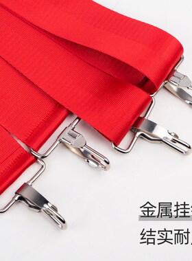 交叉款加厚大军鼓背带 红色成人金属挂钩学校礼仪管乐队乐器配件
