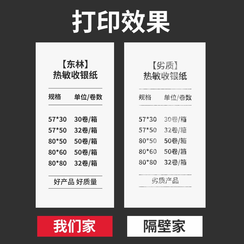 东林无管芯热敏打印纸57x50收银纸80x80热敏纸80x60x50美团外卖后图片