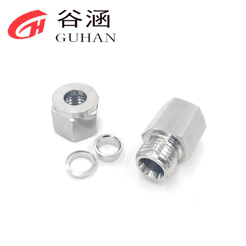 304不锈钢内丝卡套接头/NPT美制内螺纹不锈钢管卡套式接头NPT1/4