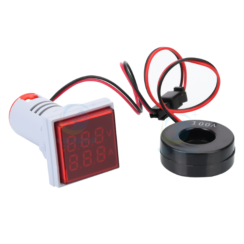 电压表电流表LED迷你电源指示灯信B号灯小型数显220v方形数字双显