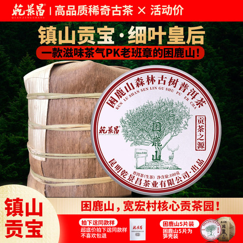 乾景昌2025年困鹿山古树普洱生茶