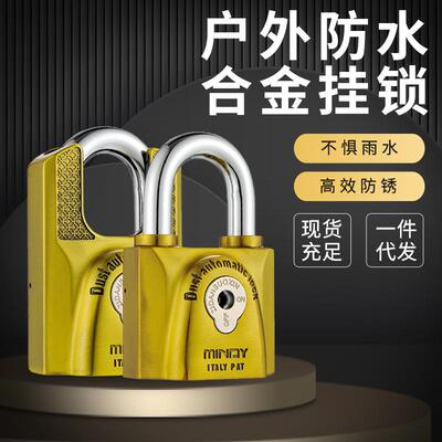 Mindy整件起批仿铜锌合金挂锁庭院室外防盗锁具青古铜门锁卧室门