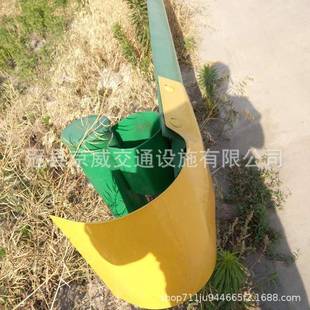 波形护栏板端头热镀锌喷塑护栏堵头波形护栏弯头高速公路吸能端头