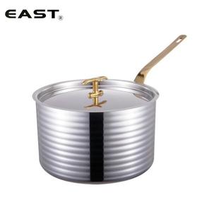 EAST东方厨具三层钢精钻高身汁锅西餐牛排酱汁锅镀金单柄料理锅