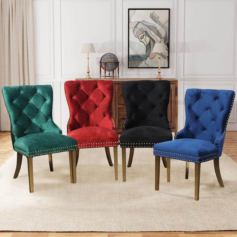 欧式布艺餐椅靠背拉扣软包椅实木金属脚椅子西餐厅餐椅时尚餐桌椅,金属材料及制品,金属加工件/五金加工件,淘宝优惠券,粉丝福利购,淘宝优惠卷