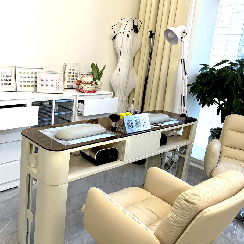 #美甲桌椅套装美甲椅子顾客久坐靠背椅家用轻奢卧室化妆