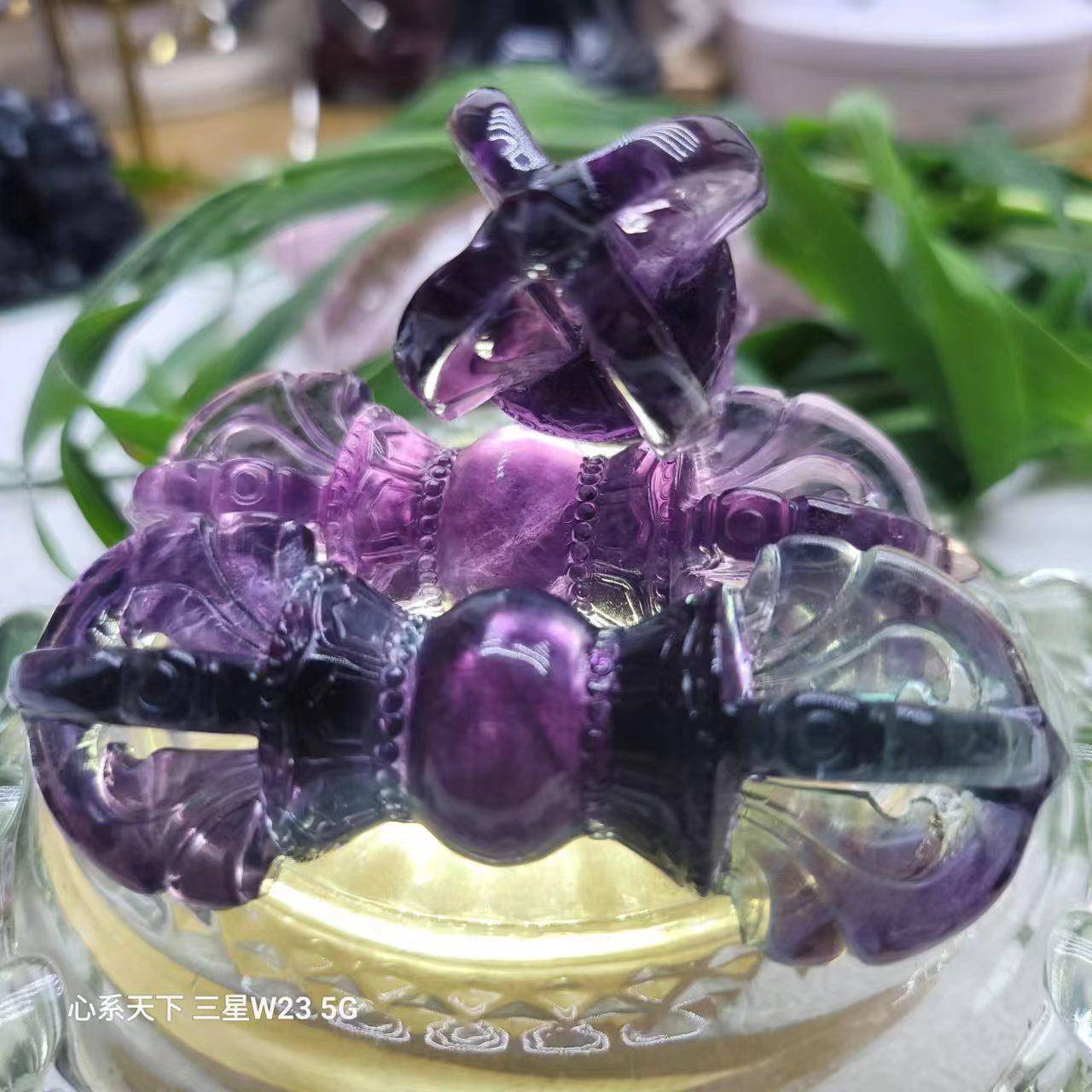 金刚杵七彩手工雕刻家居摆件手把件量大从优薄利多销