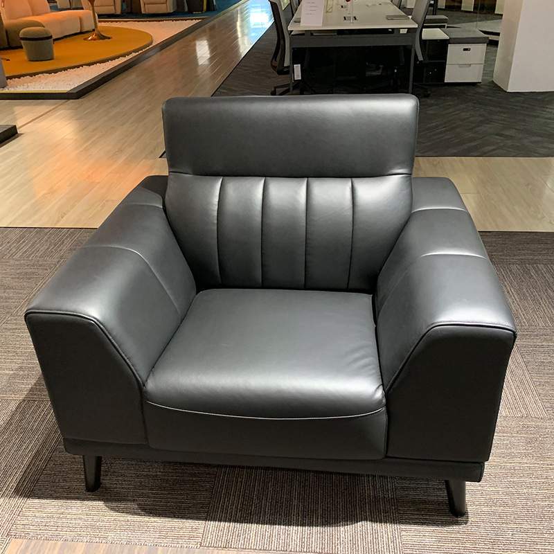 迪欧家用客厅休闲真皮沙发 三人接待室家具组合 洽谈商务办公沙发