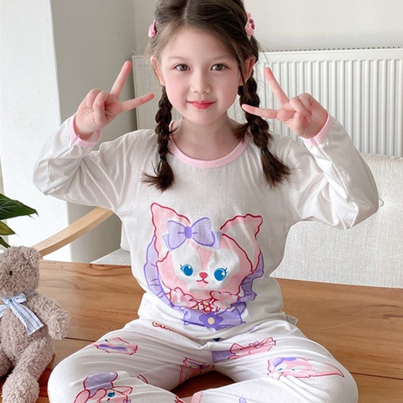 儿童睡衣女孩公主绵绸男孩夏季薄款男女童宝宝长袖家居空调服套装,童装/婴儿装/亲子装,家居服套装,淘宝优惠券,粉丝福利购,淘宝优惠卷