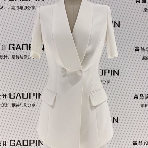2023款夏季薄款白色短袖西装套装女喇叭裤修身时尚高级感职业西服