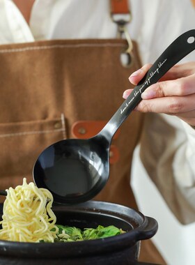 工业风304不锈钢汤勺大码家用盛汤大勺子长柄高颜值盛粥勺火锅勺