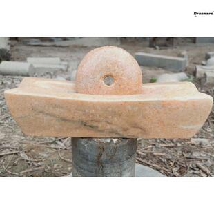 。老式茶碾子天然青石手工磨药功夫茶磨茶叶粉碎手推槽臼碾捣中药