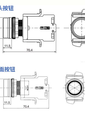 华博金属头部22MM复位自锁圆头 电源启动按键按钮开关防水10A600V