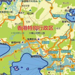 2024新款大湾区地图办公室挂图高清防水墙壁装饰实物推荐定制