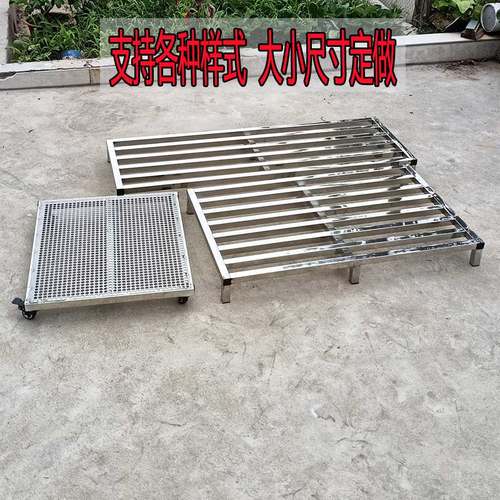 不锈钢储物底架长方形花盆底座带万向轮托底增高架子移动鱼缸底盘
