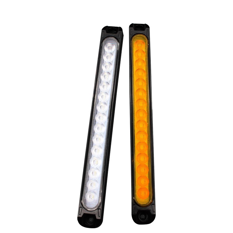 15灯12v24v货车边灯警示转向灯刹车防追尾长亮流水爆闪多模式红黄