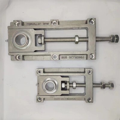 不锈钢调节滑动涨紧轴承座UCTM205A流水线设备食品机械镀锌TFU206