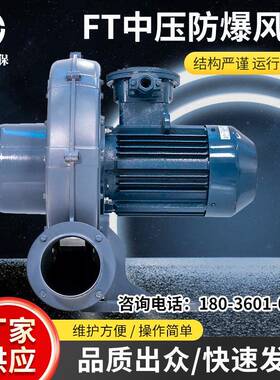 FT中压防爆风机-8加厚防爆鼓风机气体隔爆中压风机粉尘防爆鼓风机