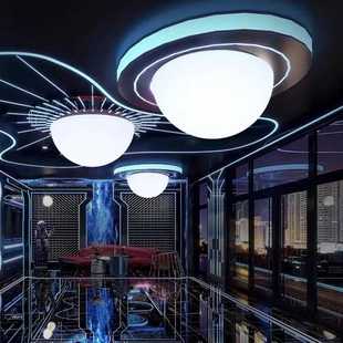 led室内半球吸顶灯客厅现代简约半圆形餐厅灯楼梯店铺商用月亮灯