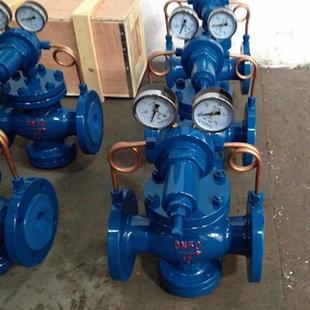 法兰软密封减压阀压缩空气调节阀 气体减压阀 YK43F 10C先导活塞式