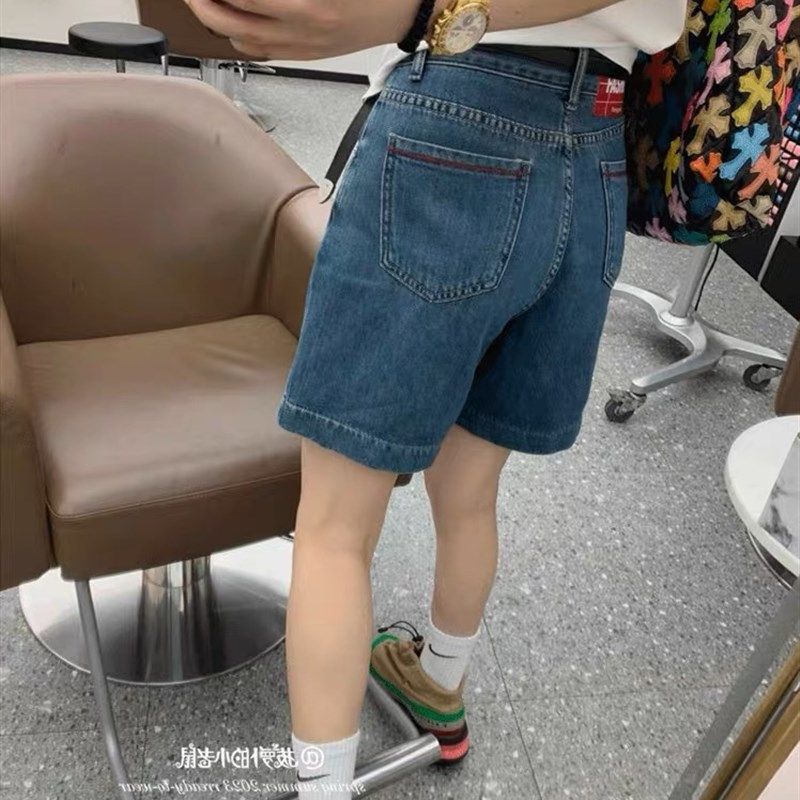 大碗plus定制大码女装微胖明线撞色深蓝牛仔短裤夏高腰显瘦五分裤,女装/女士精品,大码裤装,淘宝优惠券,粉丝福利购,淘宝优惠卷