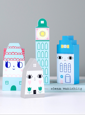 创意可爱抽象公仔摆件客厅电视柜卡通儿童房卧室家居桌面装饰摆设