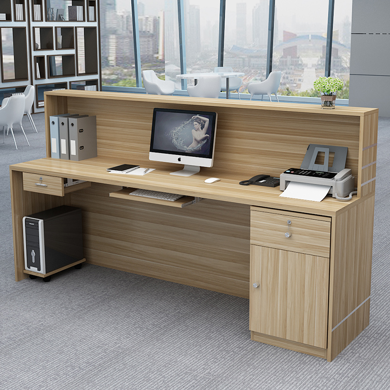 定制手机维修台工作台前台收银台接待咨询迎宾柜台桌简约木质吧台