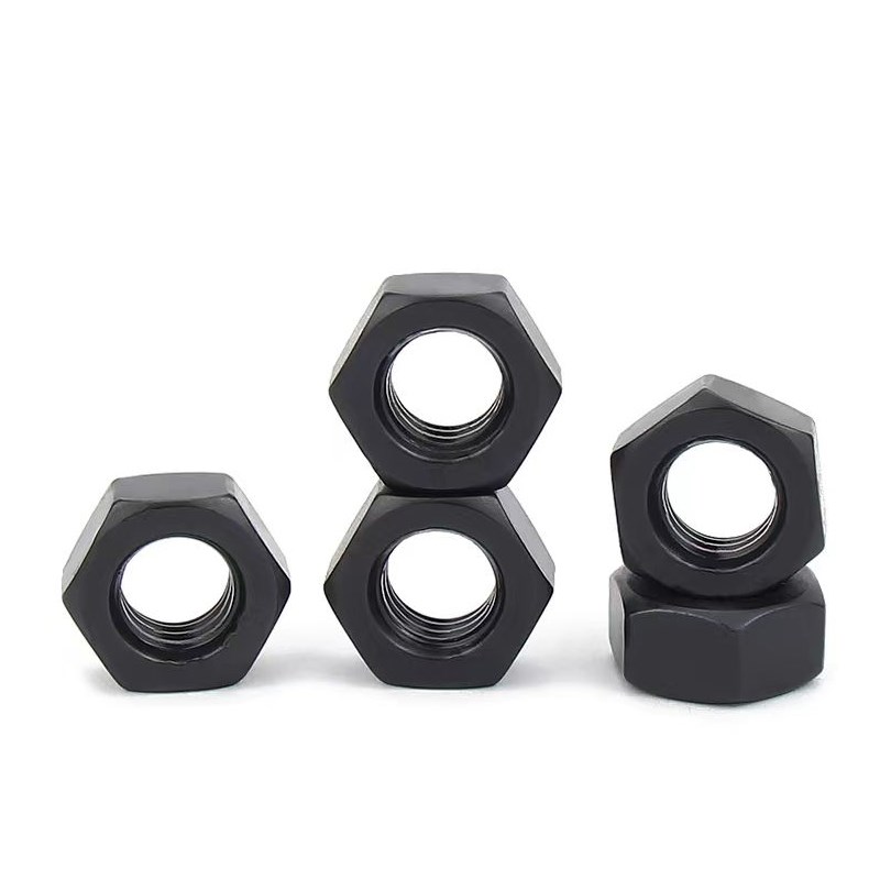 10级反牙六角螺母高强度发黑左旋反扣螺丝帽M8M10M12M14M16M18M20