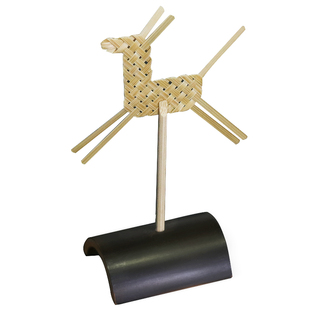 小宽竹工马到成功竹编小摆件创意茶具新年卯兔编织礼物非遗手工作