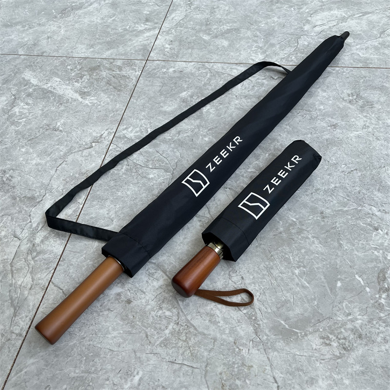 适用于极限氪001车标雨伞全自动折叠广告伞定制LOGO印字专用礼品