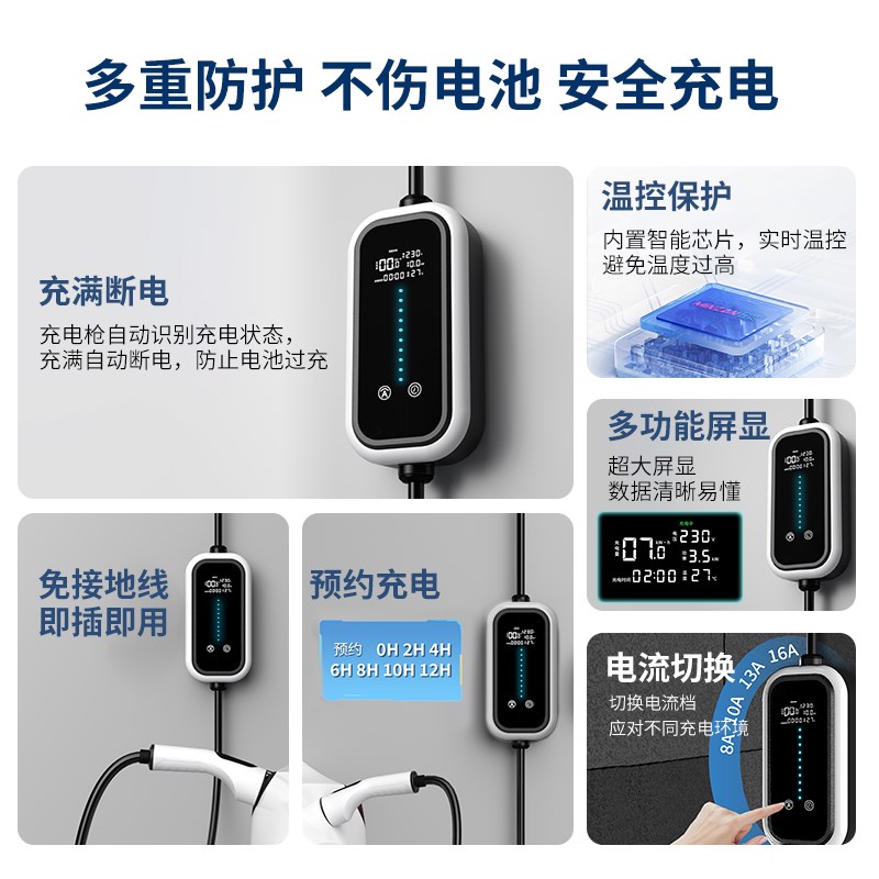 专用瑞驰新能源充电枪ec35/EC31/EC75/ EC71货车便携式随车充电器