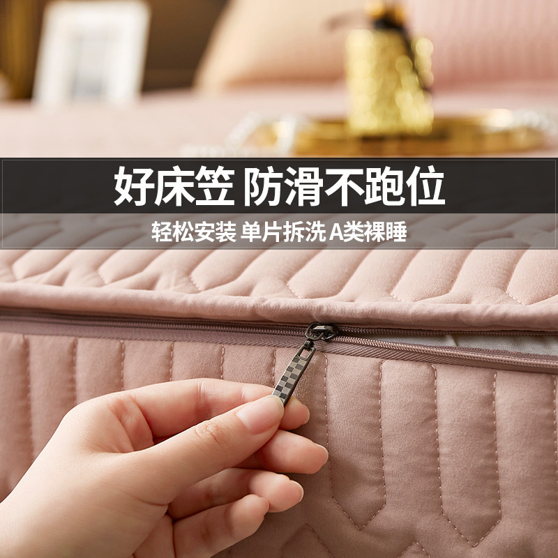 六面全包夹棉床笠席梦思床垫保护罩2023新款床罩防尘罩防水床套罩,床上用品,床笠,淘宝优惠券,粉丝福利购,淘宝优惠卷