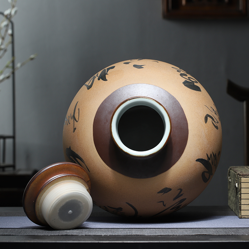 景德镇陶瓷泡酒坛子酿酒缸10斤20斤30斤50斤仿古酒瓶家用存酒壶