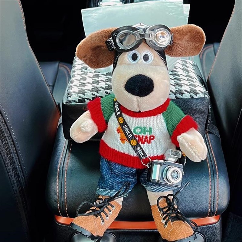 掌门狗车载纸巾盒挂式高级感车内创意可爱汽车装饰摆件车用抽纸盒