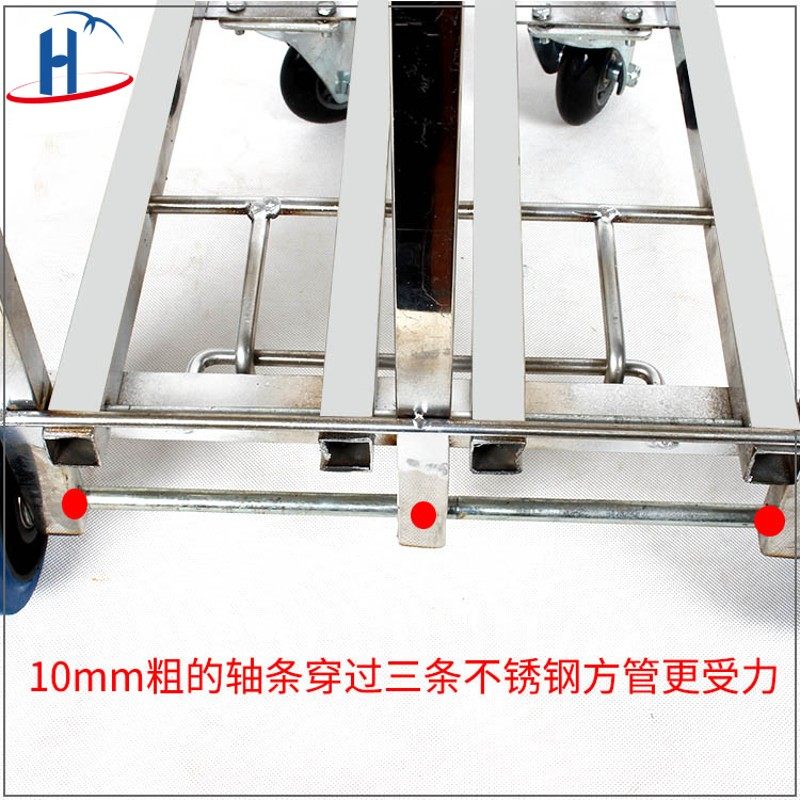 包邮四轮万向不锈钢折叠行李车大购物车手推车搬运车拉货车载重王