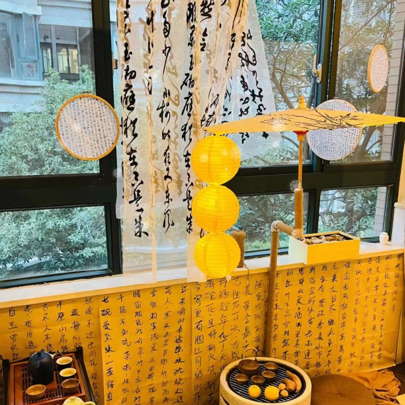 新中式中国风幼儿园环创教室走廊装饰书法国潮材料创意字画图片