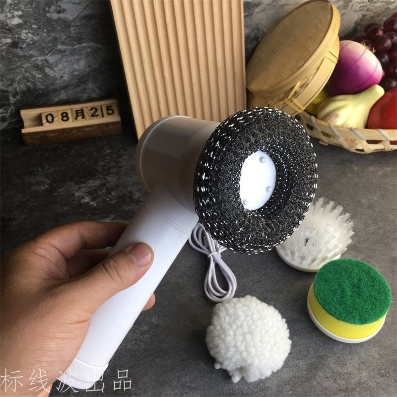 电动刷防水钢丝擦子家用百洁刷头海绵电动大扭力刷浴室瓷砖清洁擦图片